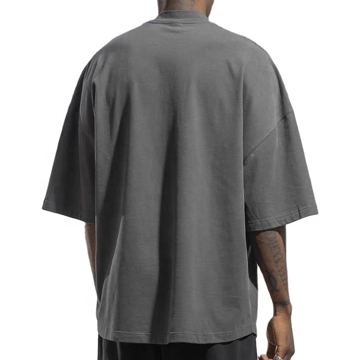 Übergroßes, kastenförmiges Herren-T-Shirt aus schwerer Baumwolle · 3