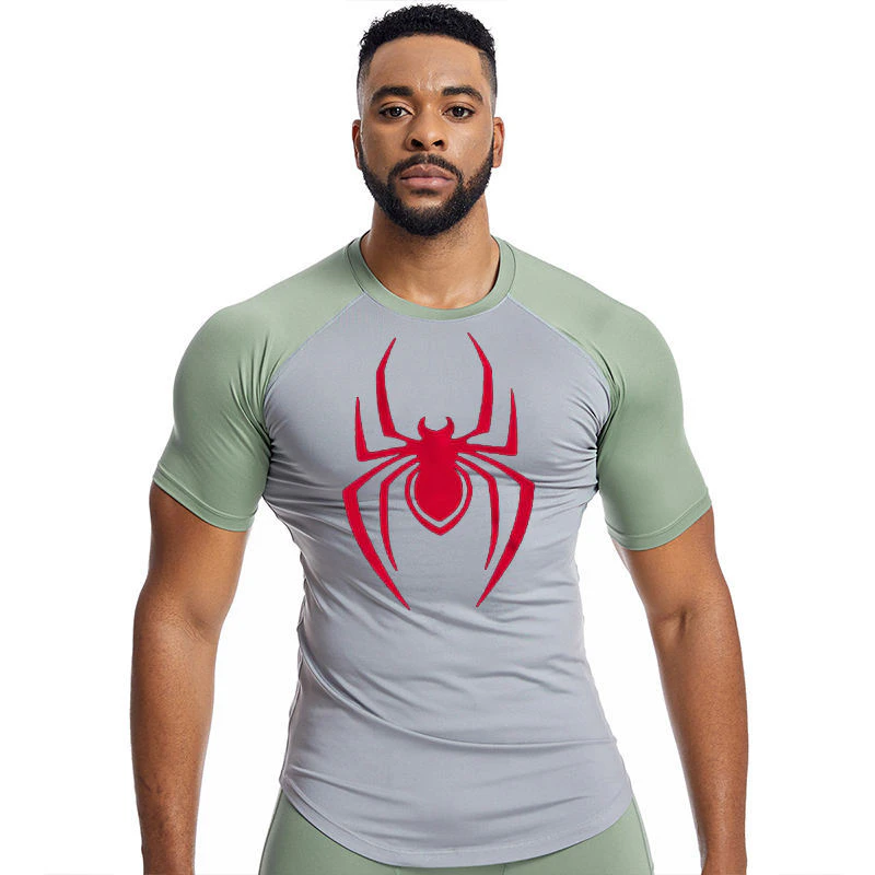 Men's slim-fit quick-dry polyester/spandex T-shirt · 1