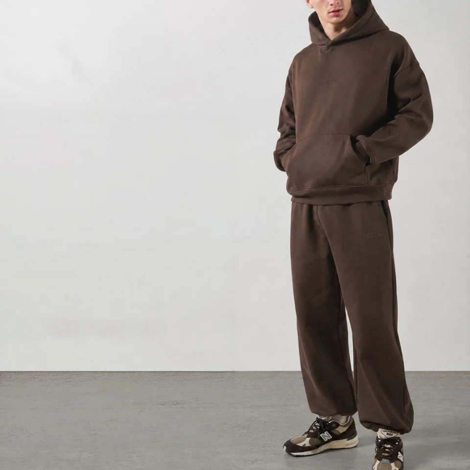 Sweat à capuche en coton/polyester épais coupe boxy pour hommes · 400 g/m² · 2