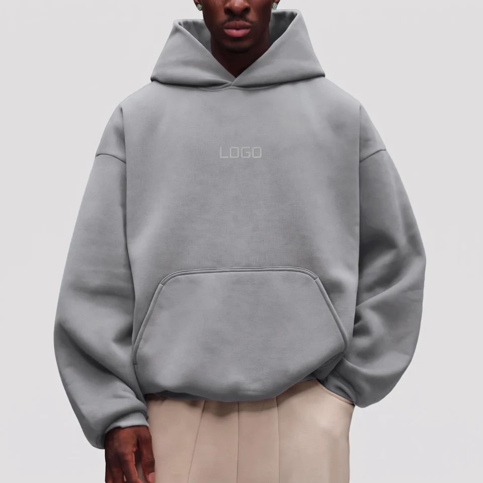 Sweat à capuche homme oversize boxy en polyester · 1
