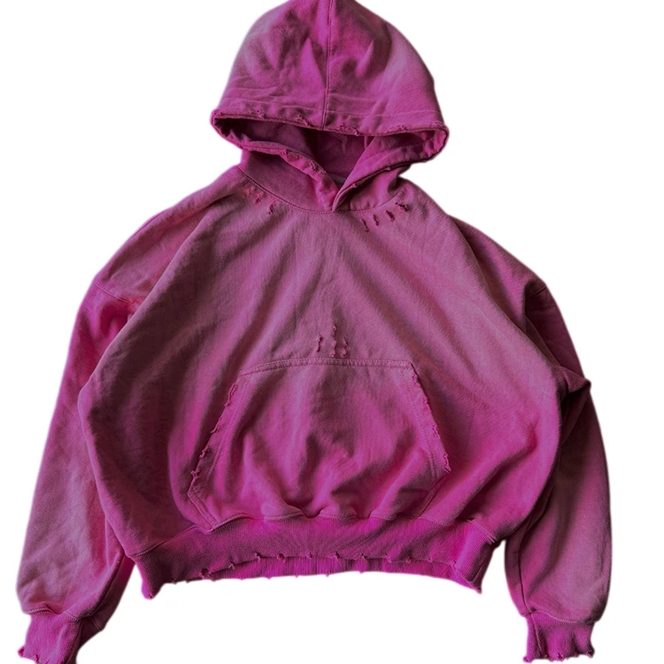 Sweat à capuche en coton épais coupe boxy · 1
