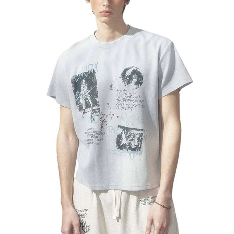 男款大廓形寬鬆棉質 T 卹 · 220 GSM · 3