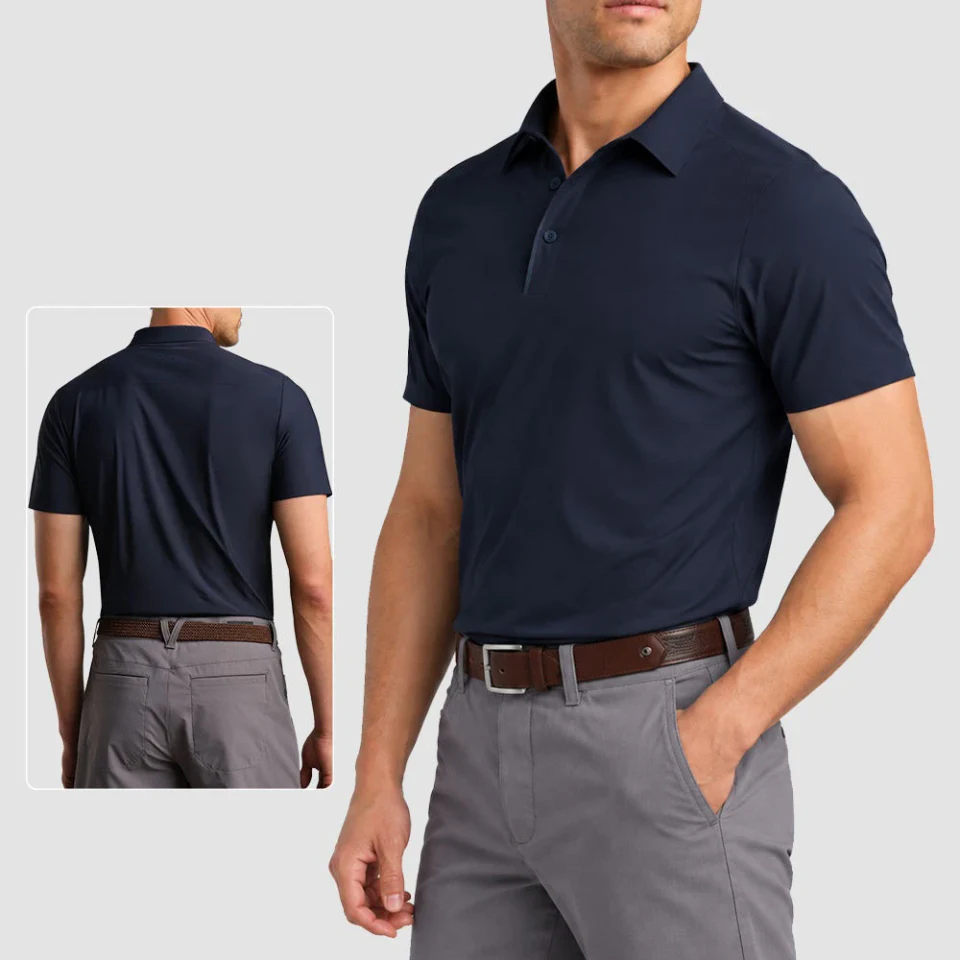 เสื้อโปโลผู้ชายทรงเข้ารูปแห้งเร็ว · 2