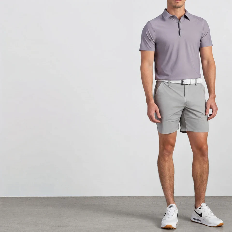 Polo de poliéster/spandex de secado rápido para hombre · 3